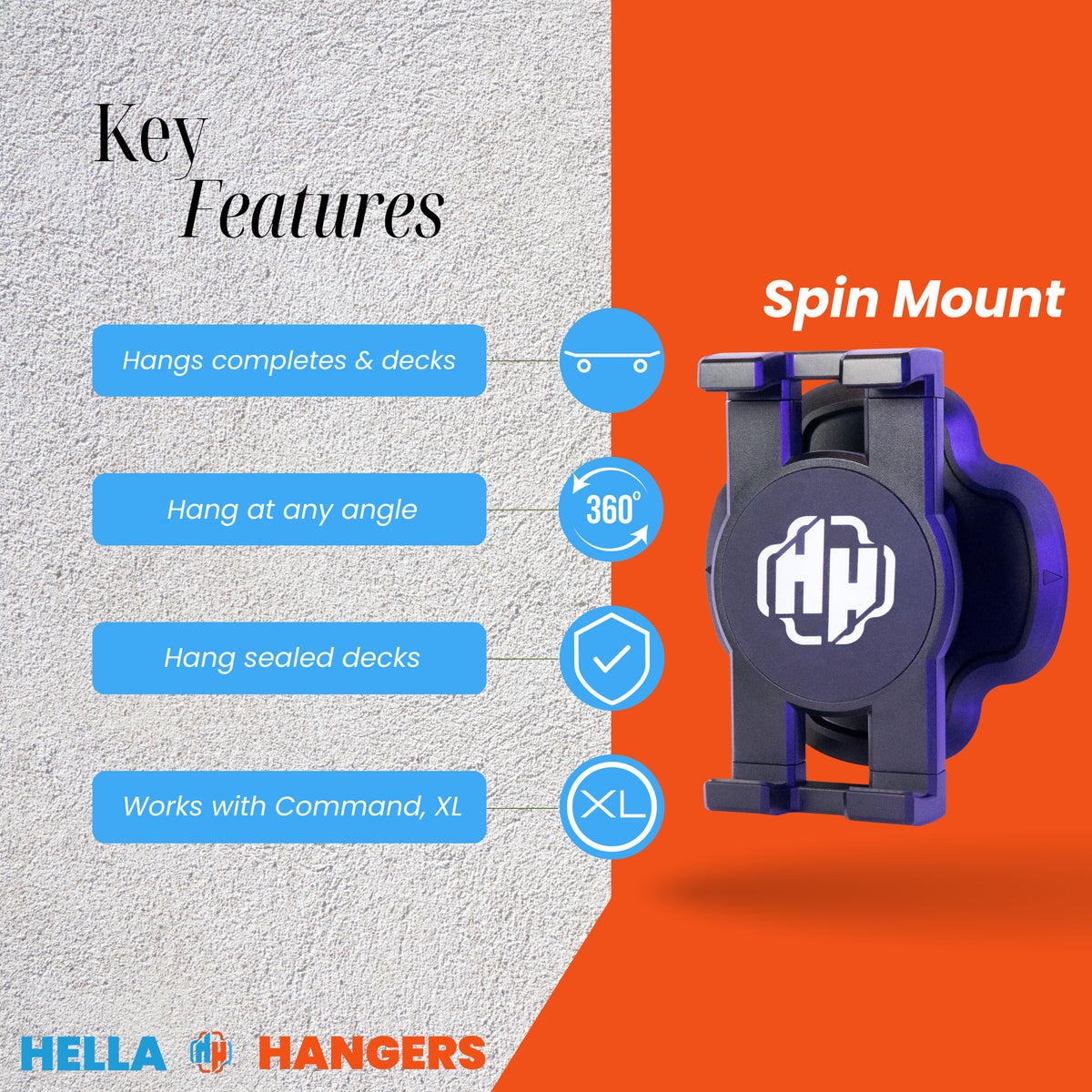 Hella Hangers 360 Spin Mount