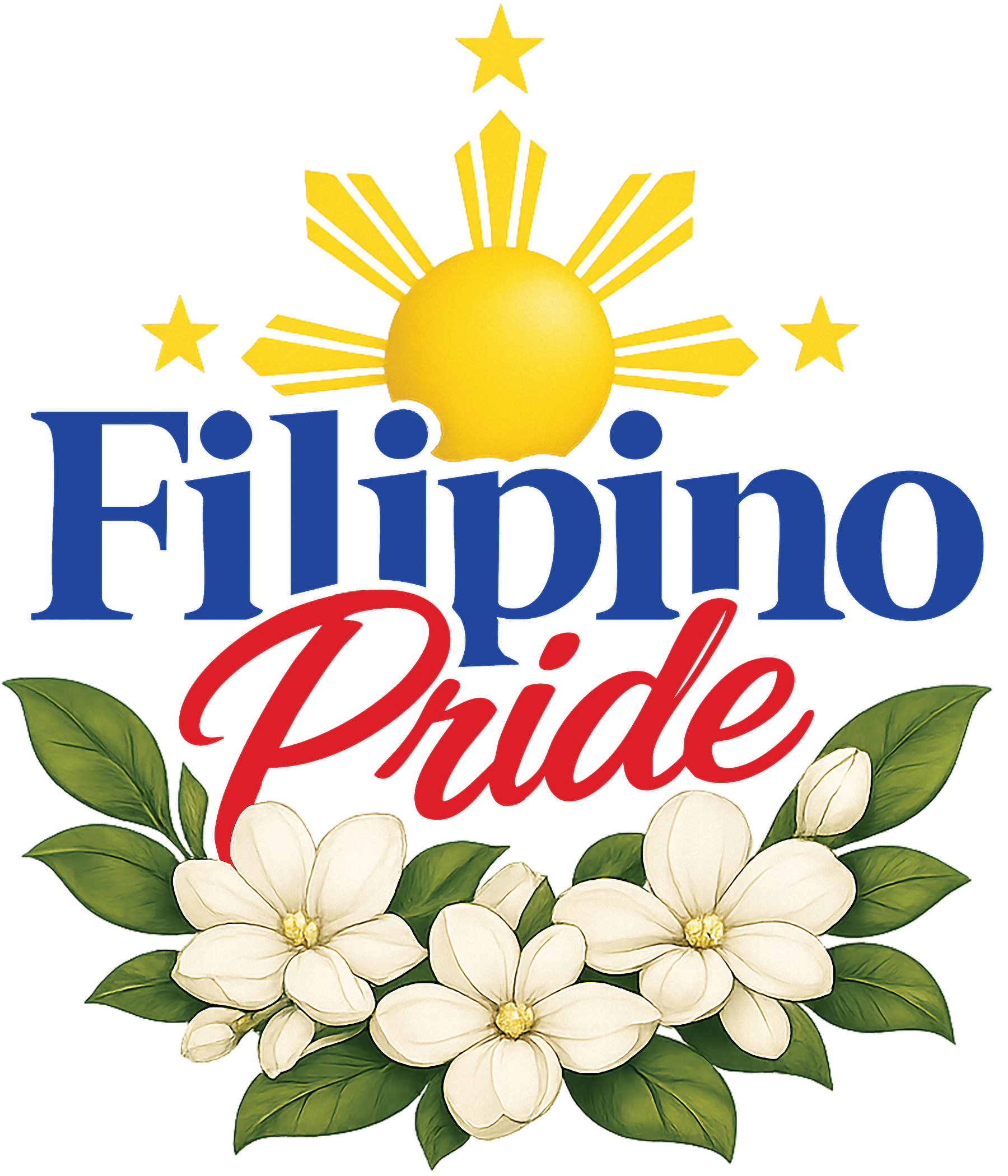Filipino Pride with Flowers Design