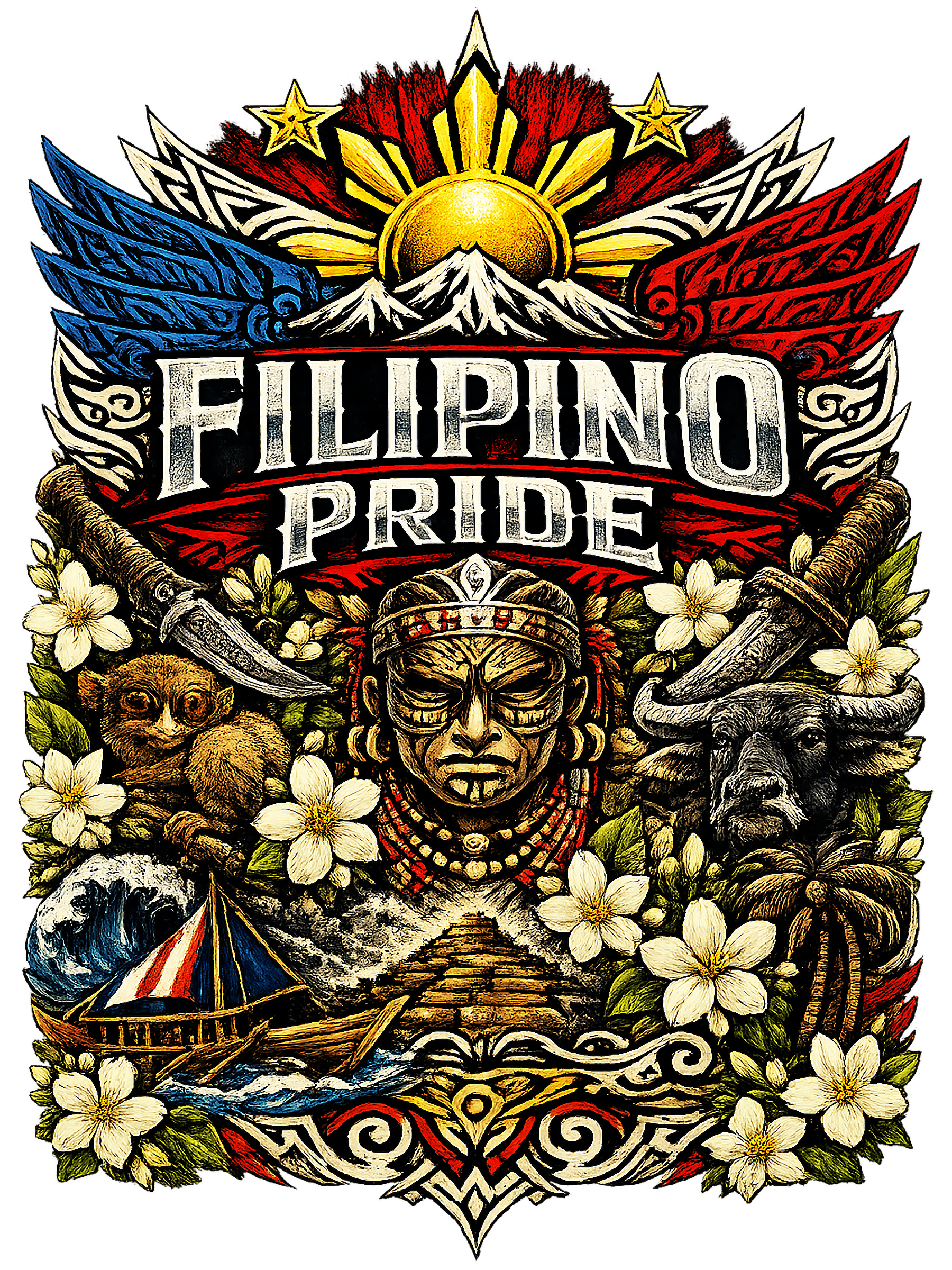 Filipino Pride Tribal Design